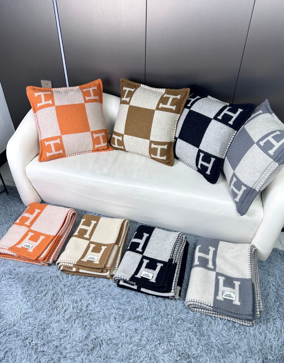 AVALON THROW BLANKET 170 CM IN CIDER BROWN CASHMERE 294473