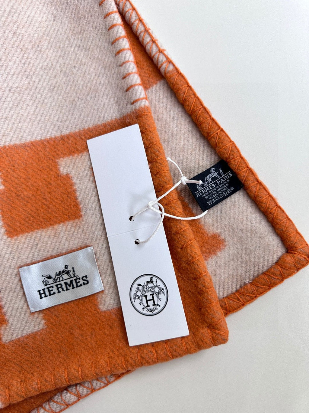 AVALON THROW BLANKET 170 CM IN TIGER ORANGE CASHMERE 294474