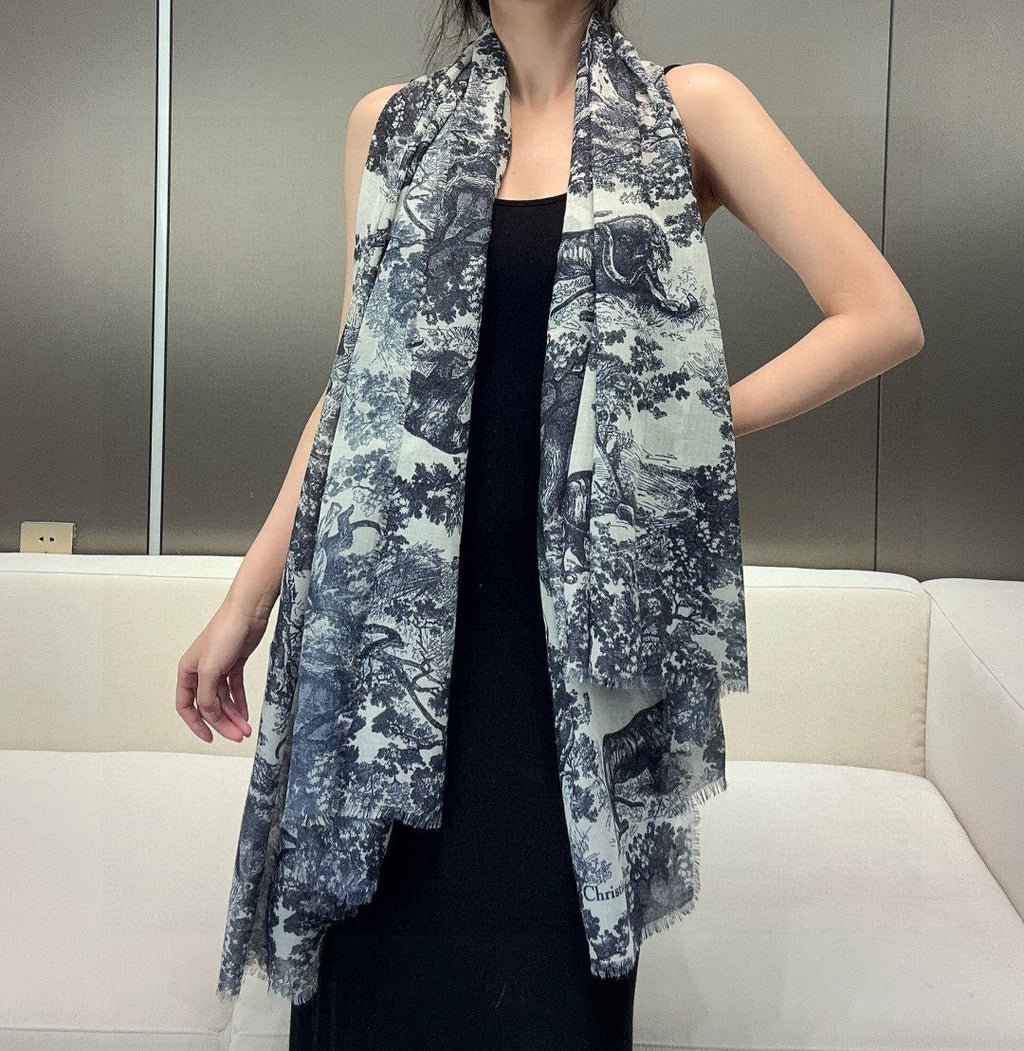 DIOR SCARF 180 CM IN CASHMERE-SILK BLEND 706549