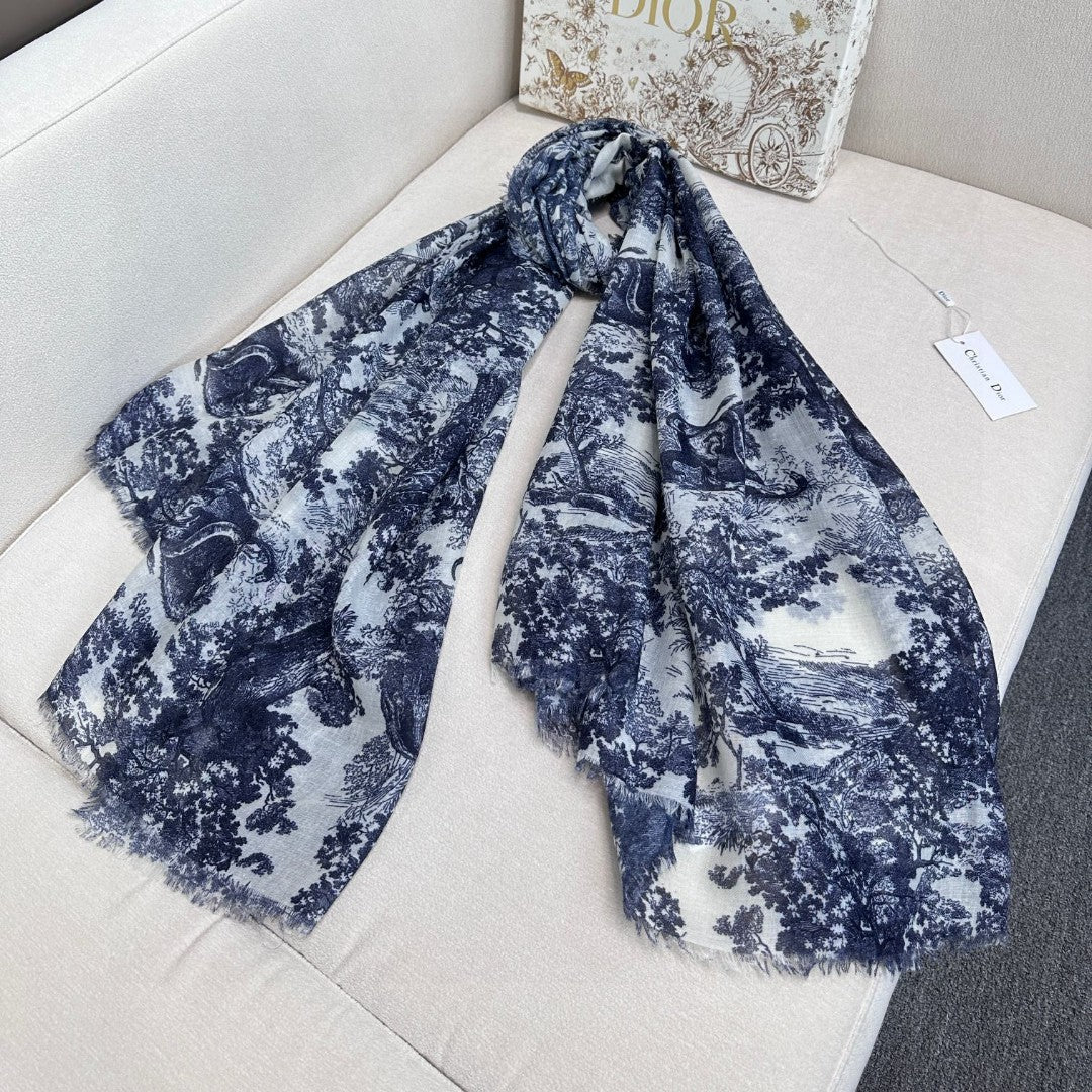 DIOR SCARF 180 CM IN CASHMERE-SILK BLEND 706549