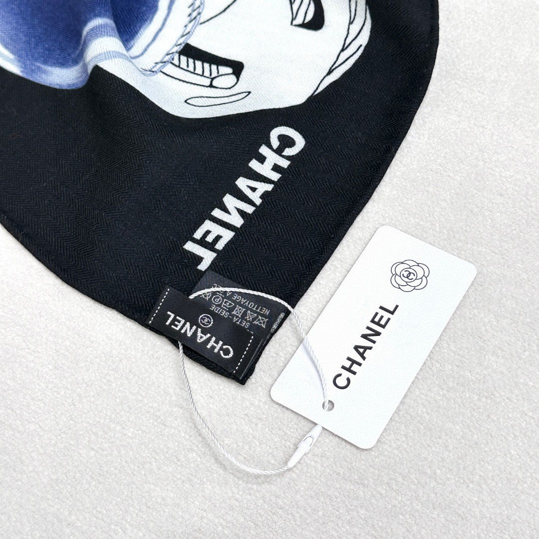CHANEL 25S SCARF 140 IN CASHMERE SILK 642079