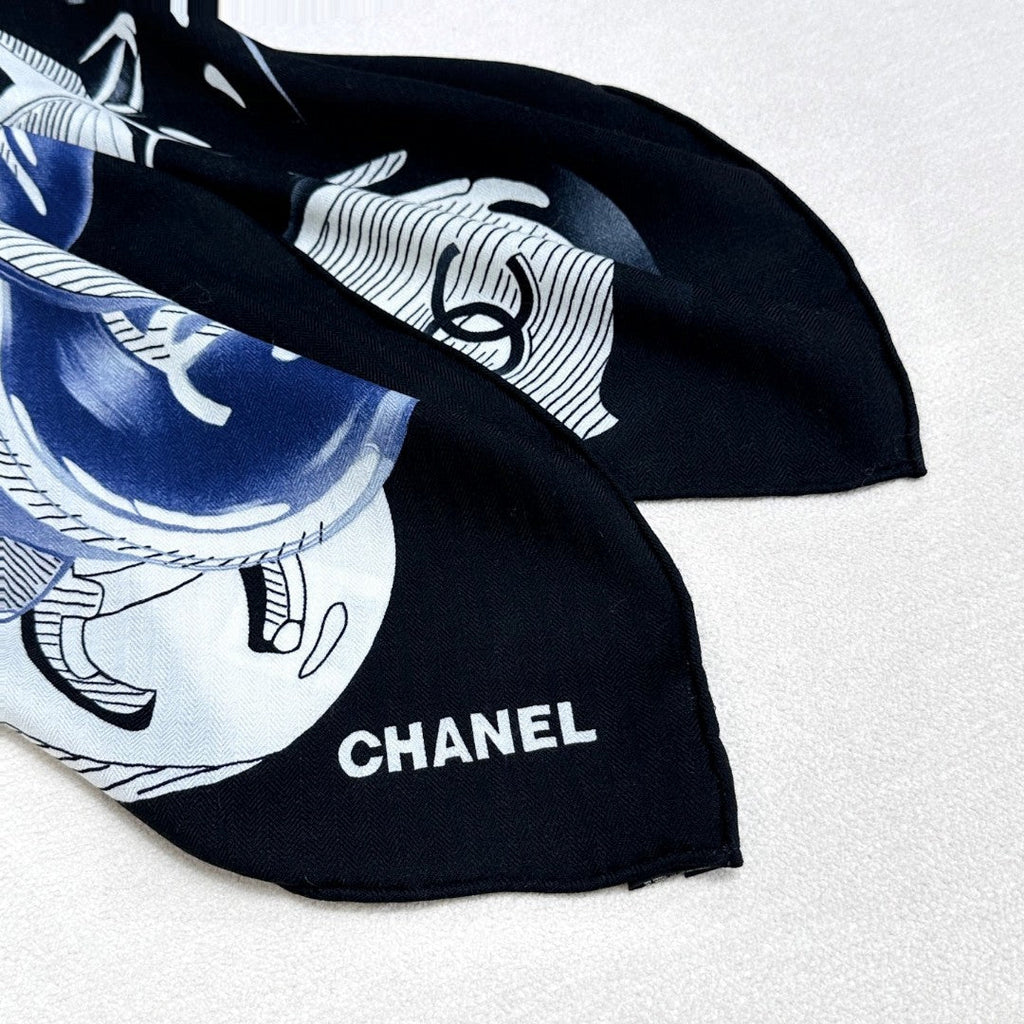 CHANEL 25S SCARF 140 IN CASHMERE SILK 642079