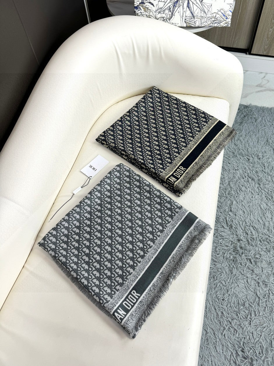 DIOR SCARF 140 CM IN SILK-WOOL BLEND 702041