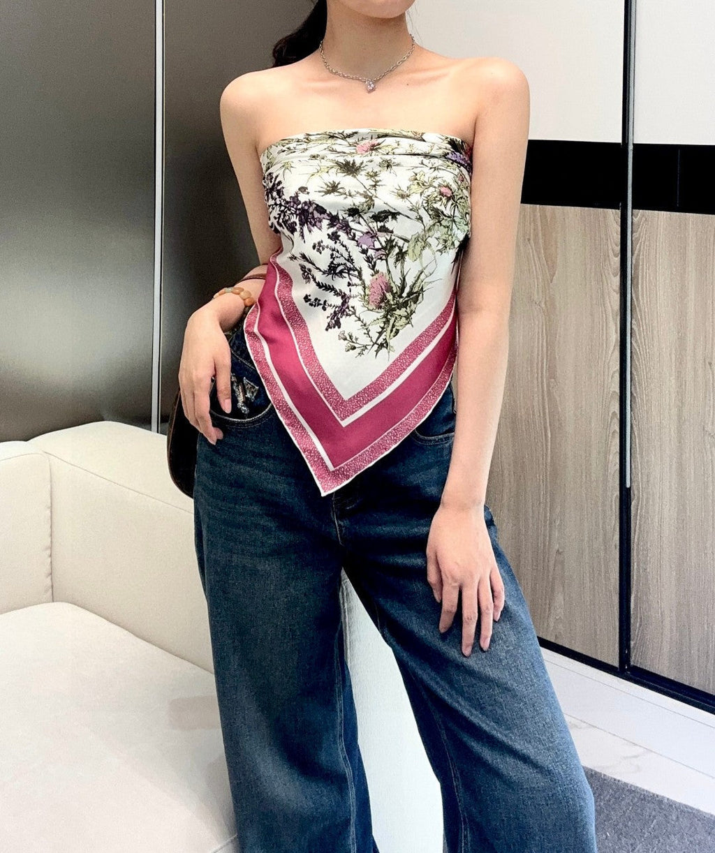 DIOR SCARF 90 CM IN SILK FABRIC 702043