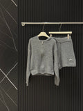 ALO KNIT CARDIGAN & SHORTS SET STYLE 33