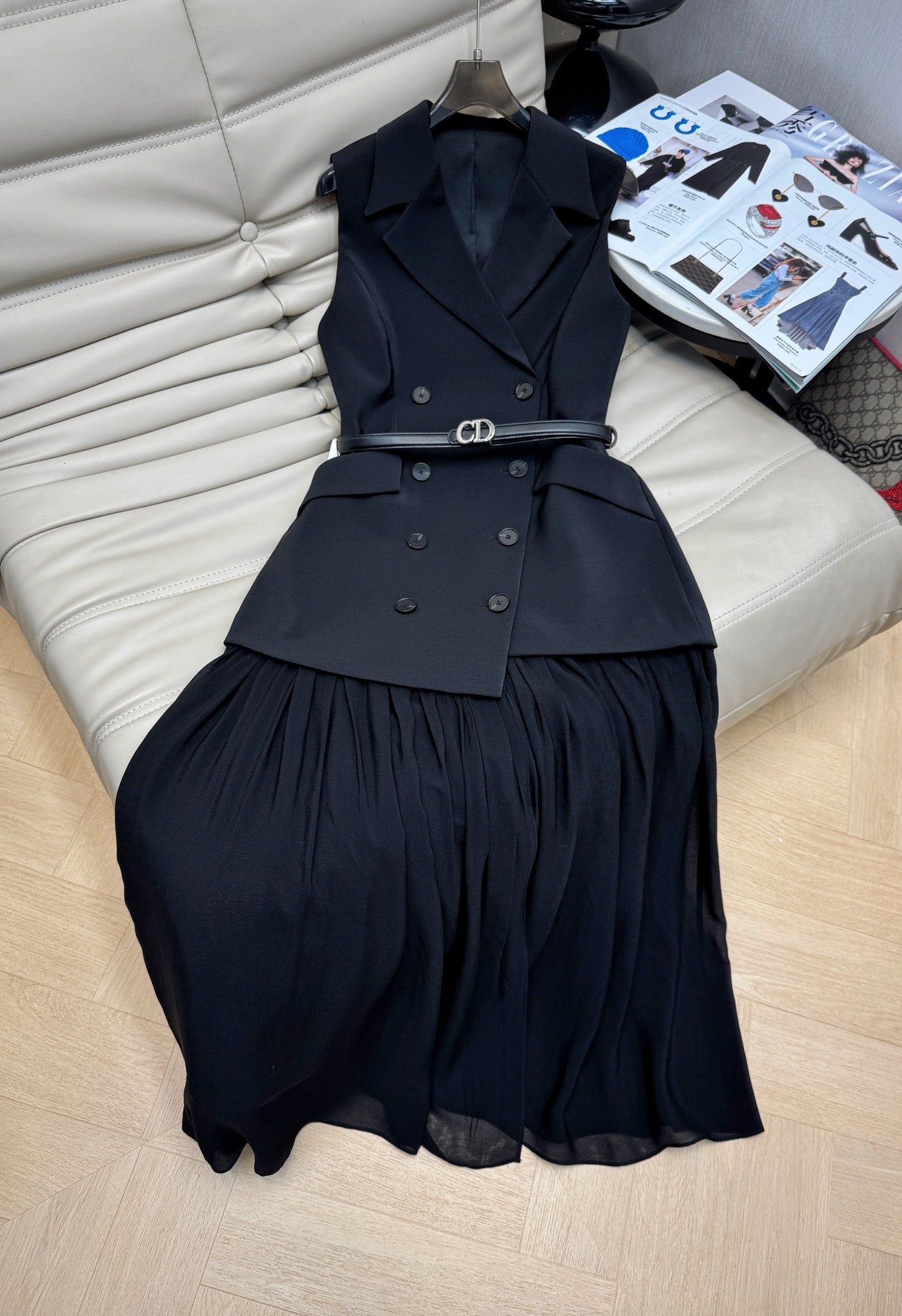 DIOR 25S TWO-PIECE V-NECK BLAZER DRESS 472