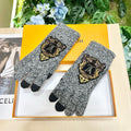 TOUCHSCREEN GLOVES IN STEEL GRAY WOOL 454594