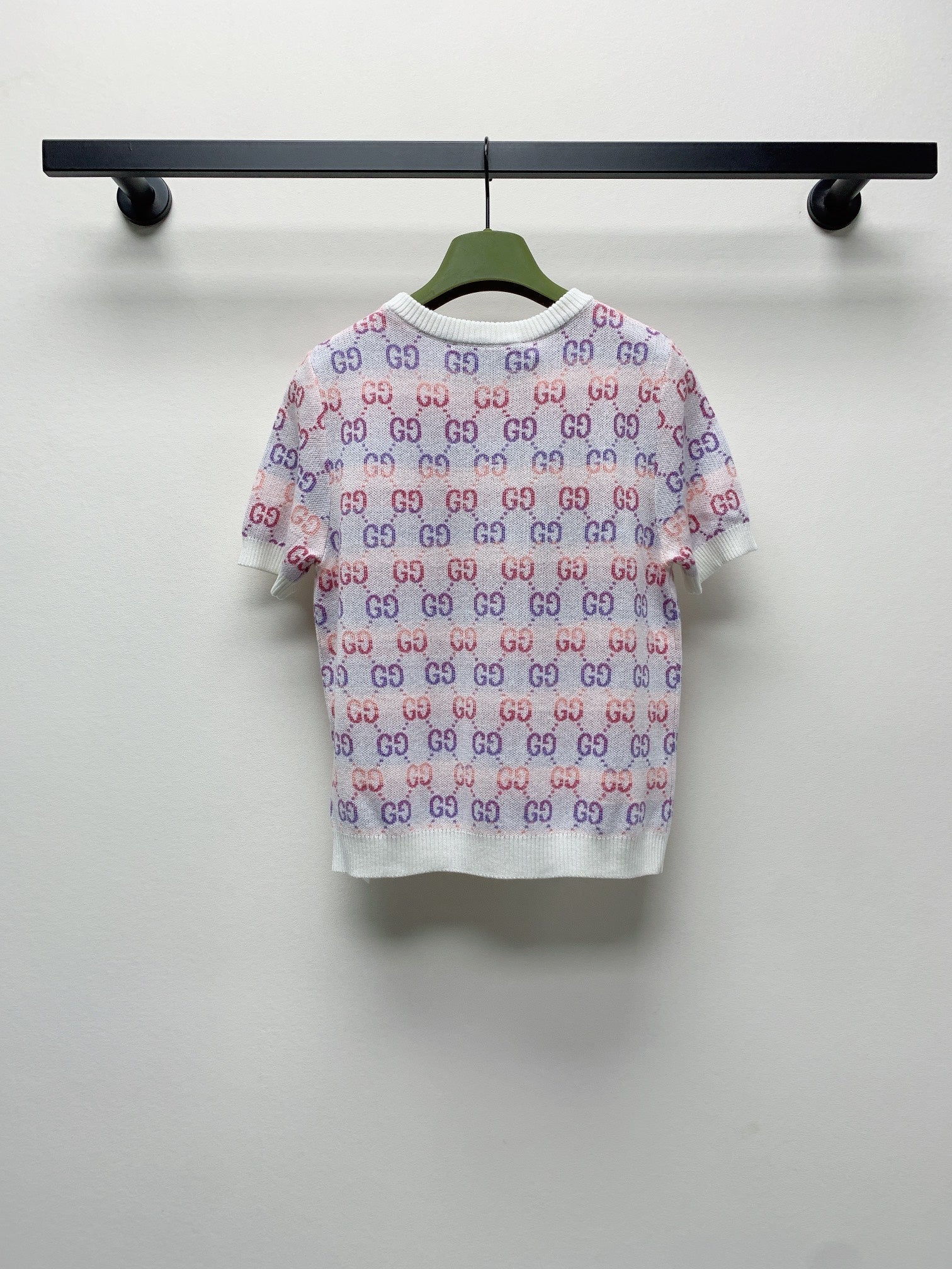 GUCCI SHORT-SLEEVE KNIT TOP 232146