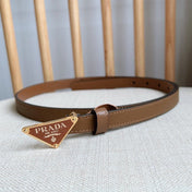 PRADA 25S BELT 15 MM IN BROWN CALFSKIN 598408