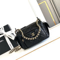 CHANEL 25S CAMERA BAG 23 IN BLACK LAMBSKIN WITH GOLD HARDWARE