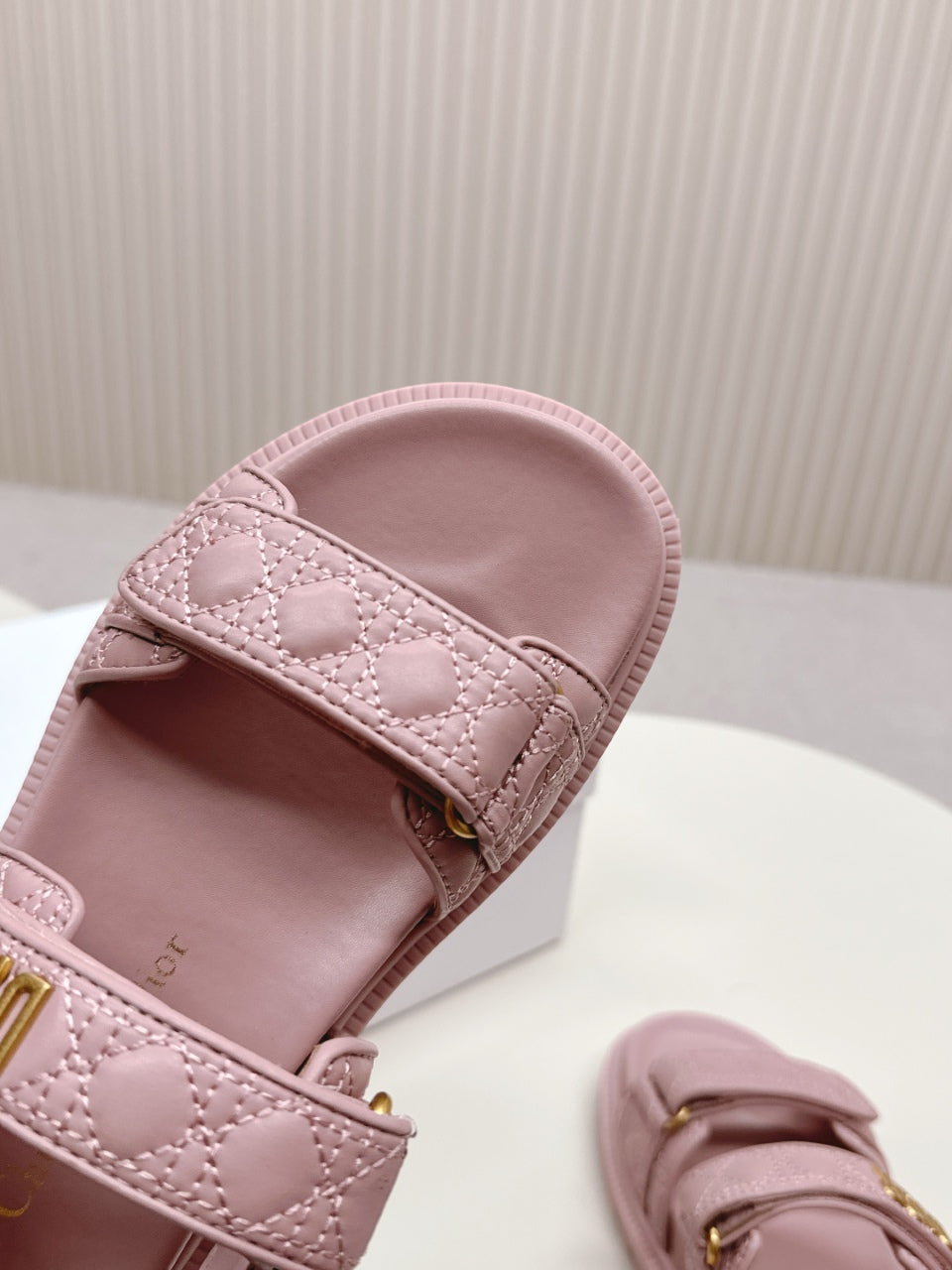 DIOR BACK-STRAP SANDALS 25S IN BABY PINK CALFSKIN