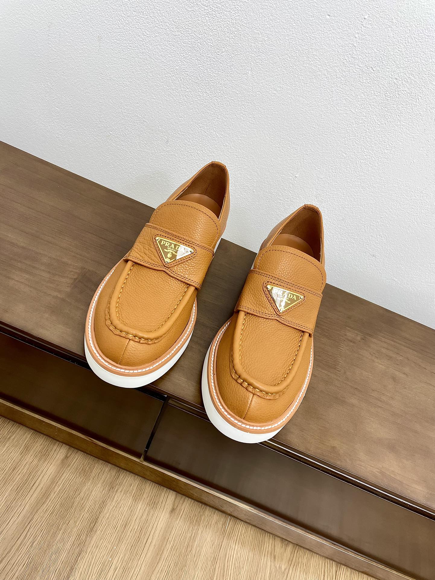 PRA CHOCOLATE LOAFERS BRONZE CALFSKIN