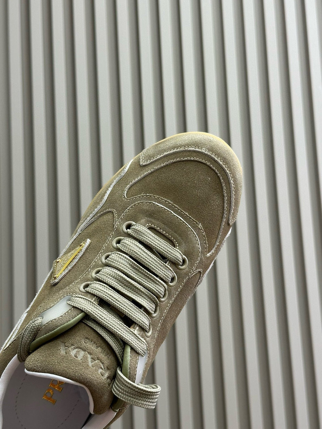 PRA TRAIL FADED SUEDE SNEAKERS LIGHT BROWN