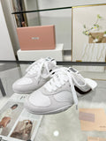 GYMNASIUM SNEAKERS MULES LIGHT GREY SUEDE AND WHITE TECHNICAL FABRIC