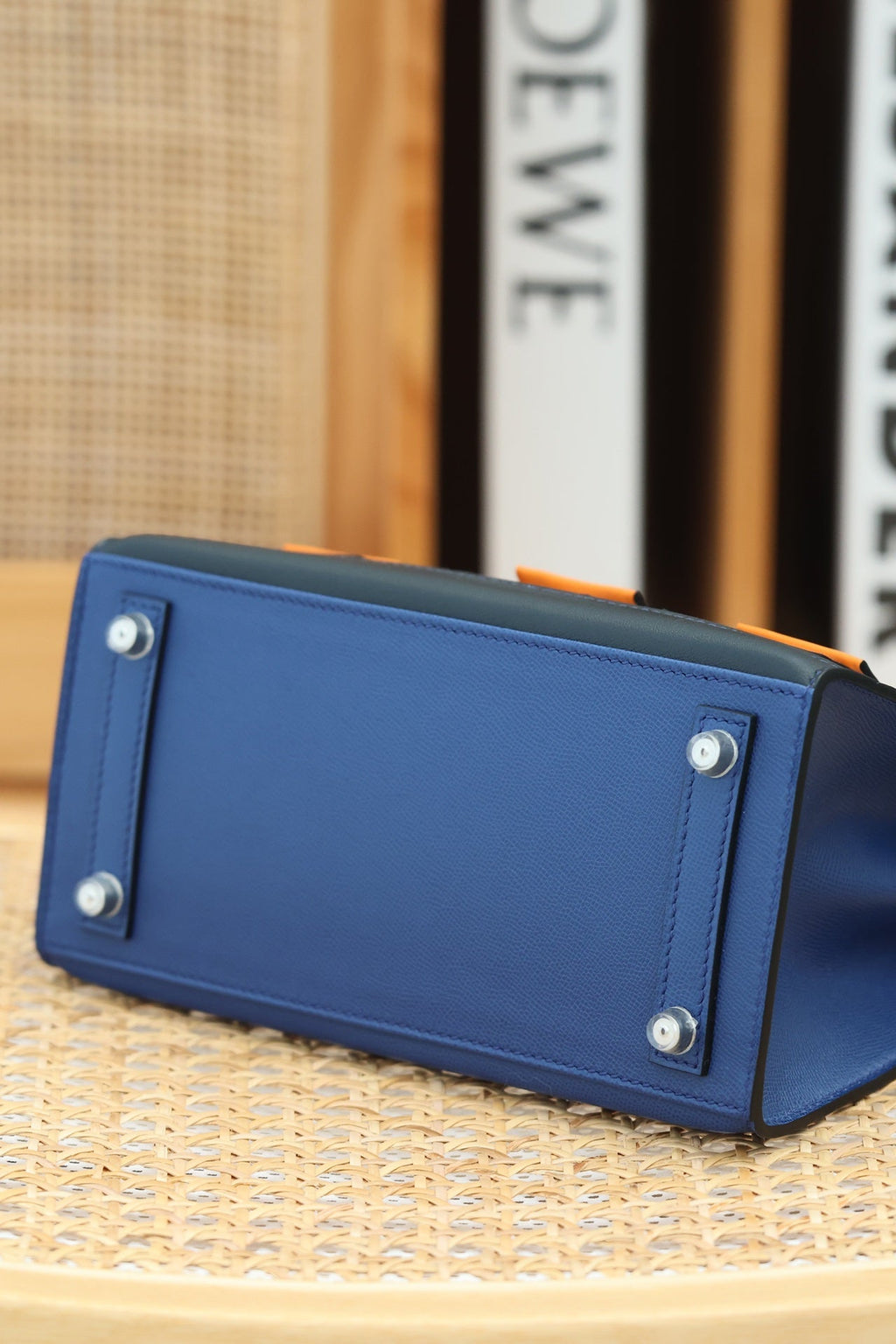 BIRKIN FAUBOURG TOUCH 20 IN NAVY MIX CLASSIC BLUE CALFSKIN WITH SILVER HARDWARE