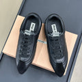 POINTED SPORTS SHOES BLACK LAMBSKIN