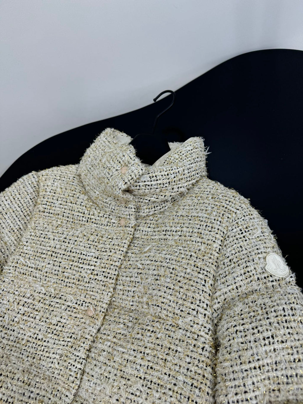 MONCLER 25S COCHELLE TWEED MID-LENGTH DOWN JACKET 202