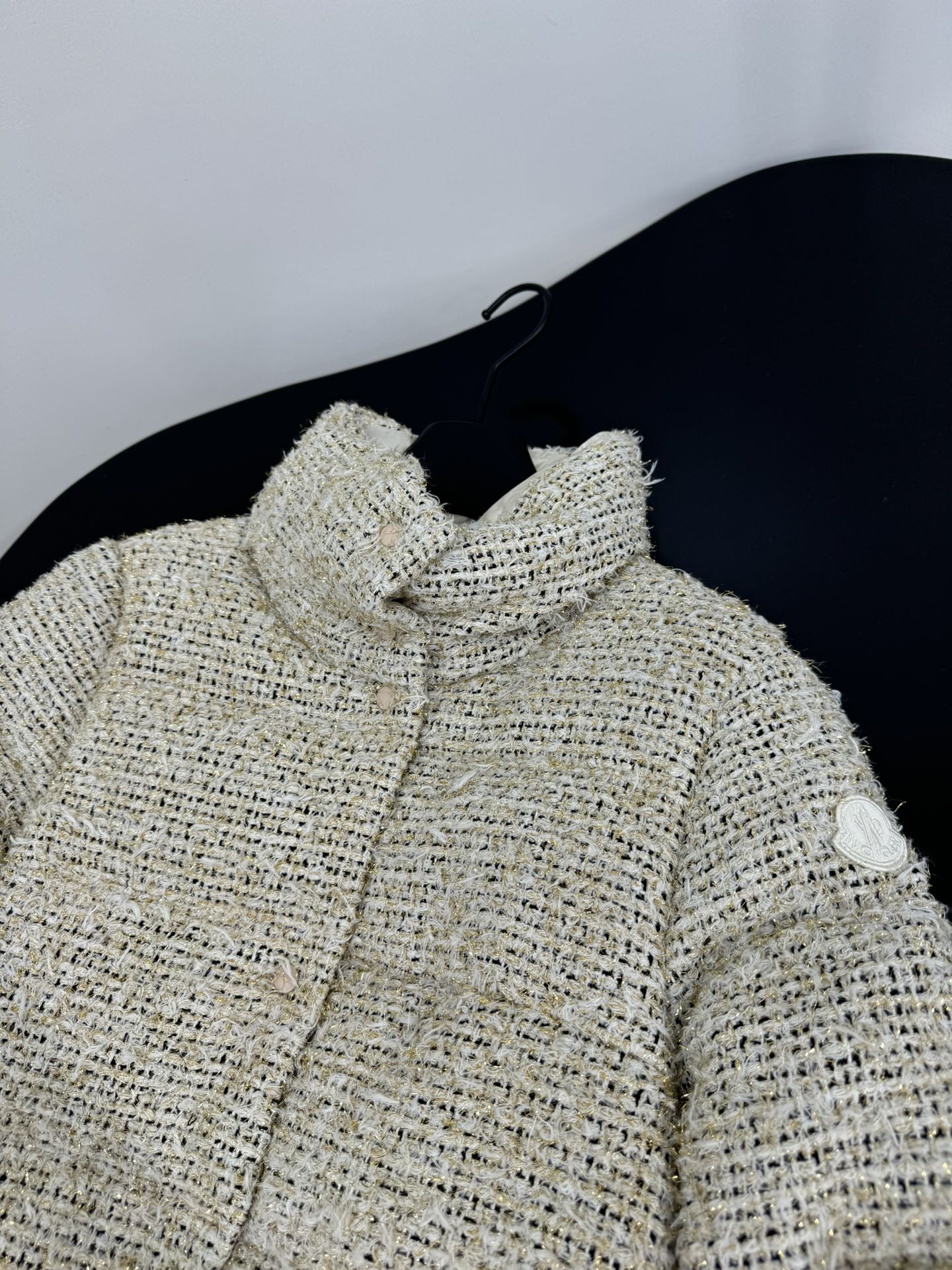 MONCLER 25S COCHELLE TWEED MID-LENGTH DOWN JACKET 202
