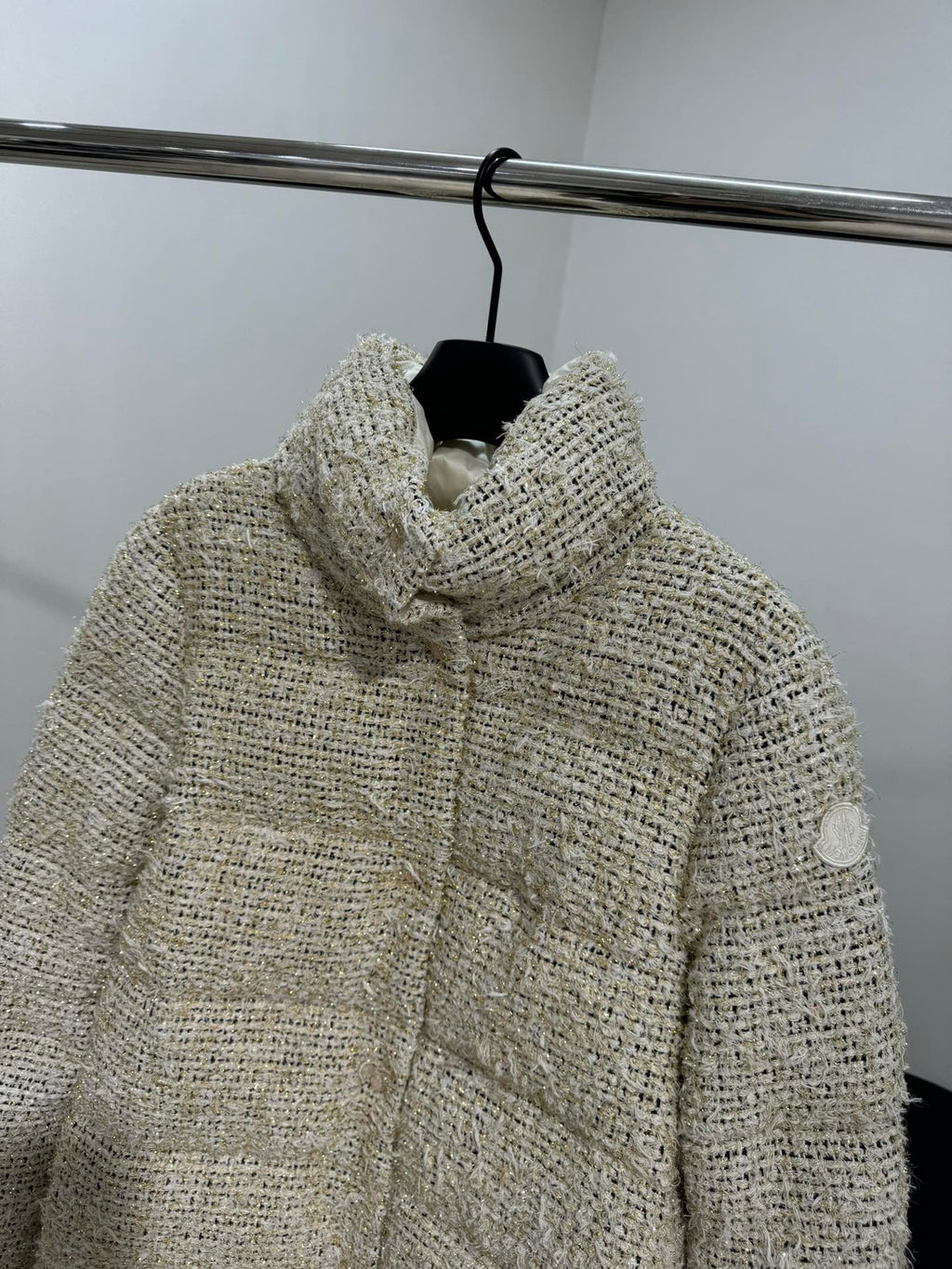 MONCLER 25S COCHELLE TWEED MID-LENGTH DOWN JACKET 202