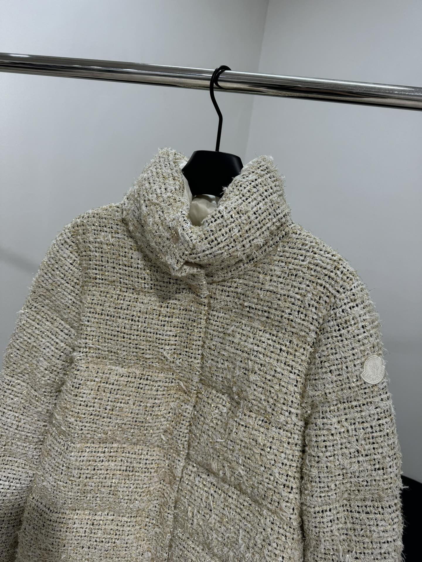 MONCLER 25S COCHELLE TWEED MID-LENGTH DOWN JACKET 202