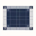 AVALON III THROW BLANKET 175 CM IN NAVY BLUE WOOL AND CASHMERE 351741