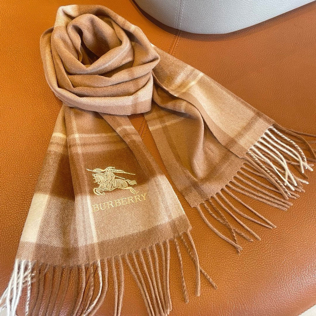 SCARF 180 CM IN BRONZE BROWN MIX BLACK WOOL 408568