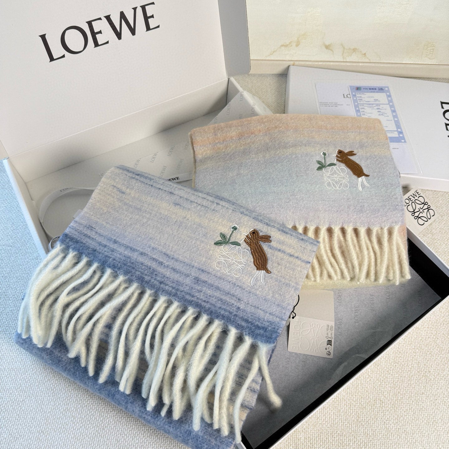 LOEWE 25S SCARF 180 IN MOHAIR WOOL 861430