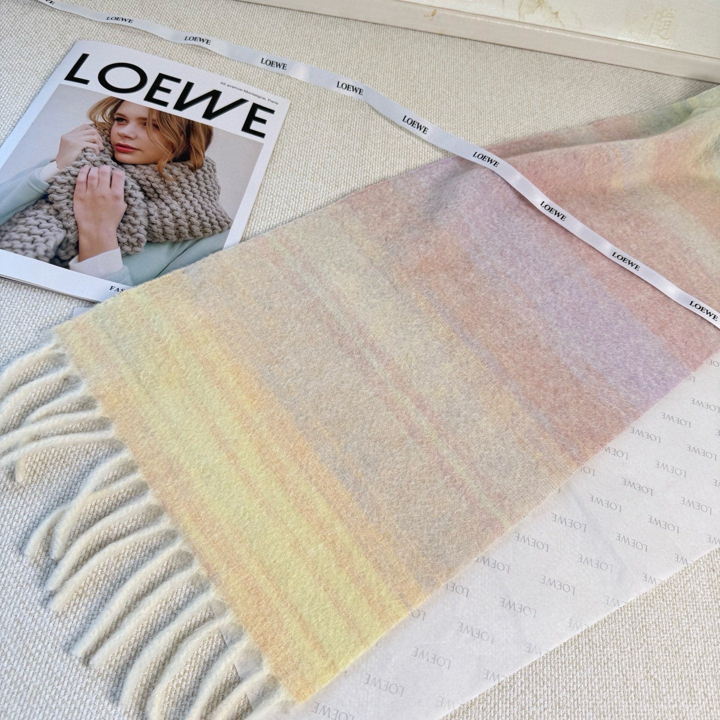 LOEWE 25S SCARF 180 IN MOHAIR WOOL 861430