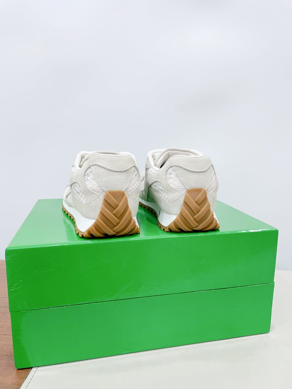 ORBIT SNEAKER IN SEA SALT SUEDE AND TECHNICAL MESH