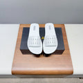 ALAIA FLAT SANDALS WITH PERFORATED STRAPS 25S IN WHITE LAMBSKIN