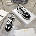 DIOR 25S C'EST DIOR SNEAKER IN WHITE BLACK CALFSKIN AND SUEDE