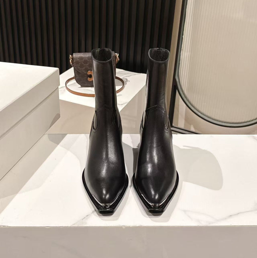 CELINE 25S CHELSEA BOOTS CLASSIC 45MM IN BLACK CALFSKIN