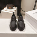 CELINE 25S THICK SOLED LOAFERS 50MM IN BLACK CALFSKIN