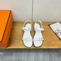 BUCKLE SANDAL WHITE CALFSKIN