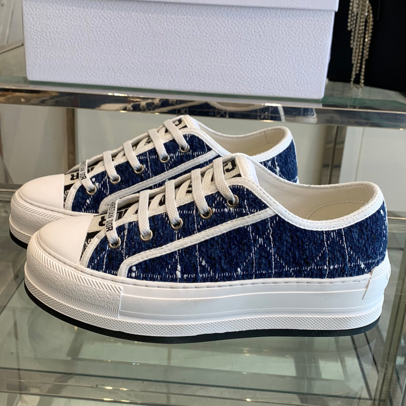 WALK'N PLATFORM SNEAKER DENIM BLUE CANNAGE TWEED