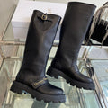 DIOR 25S BROGUE BOOTS 35MM IN BLACK CALFSKIN GOLD HARDWARE
