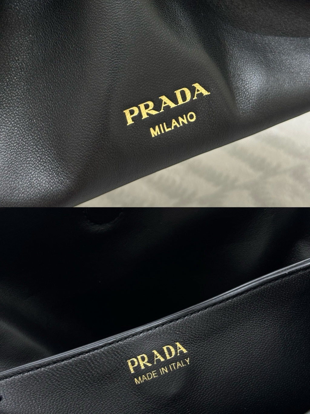 PRADA 25S DADA SMALL BAG 25 IN BLACK CALFSKIN GOLD HARDWRE