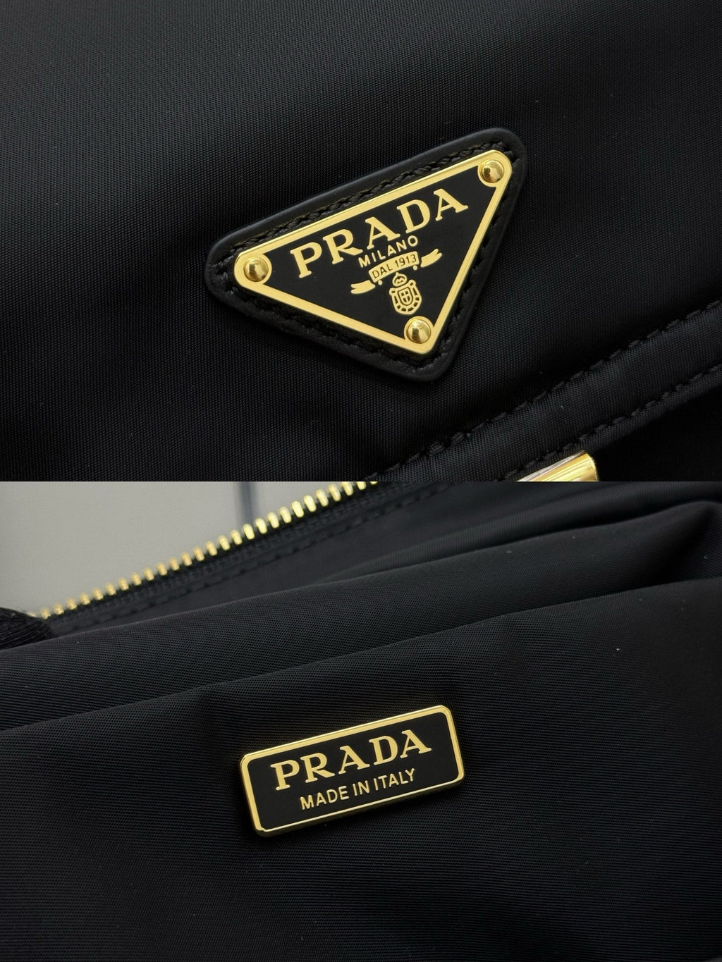 PRADA 25S EXPLORE LARGE SHOULDER BAG 30 IN BLACK RE-NYLON WITH FLAP