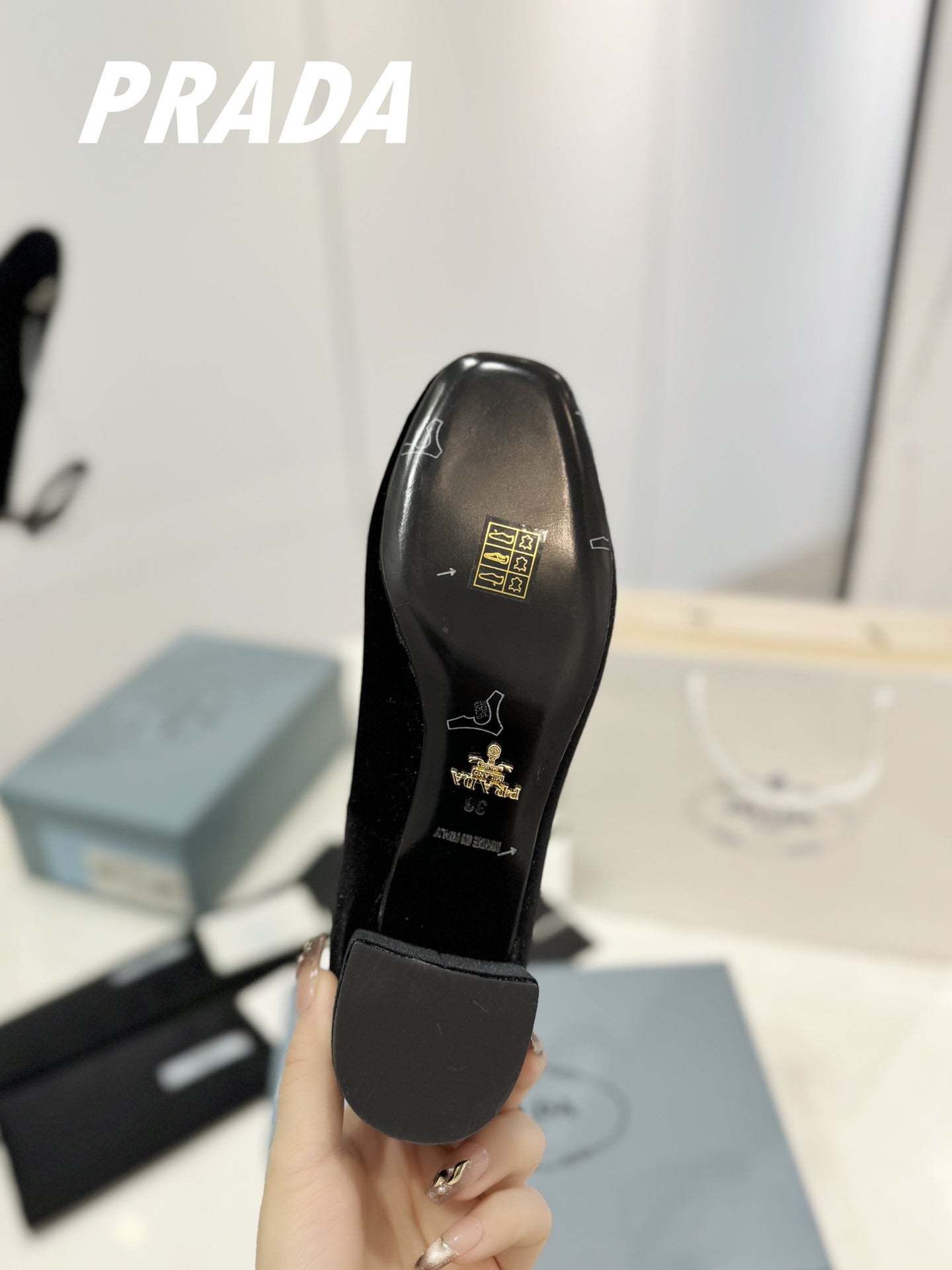 PRA NAPPA MARY JANE PUMPS BLACK SATIN