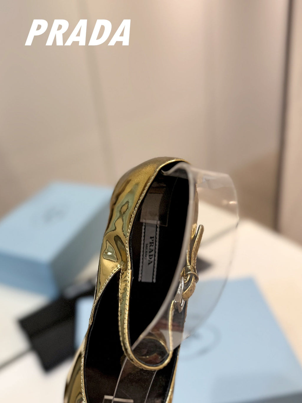 PRA BRUSHED PUMPS METALLIC GOLD LAMBSKIN