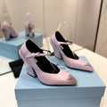 PRA BRUSHED PUMPS PASTEL PINK LAMBSKIN