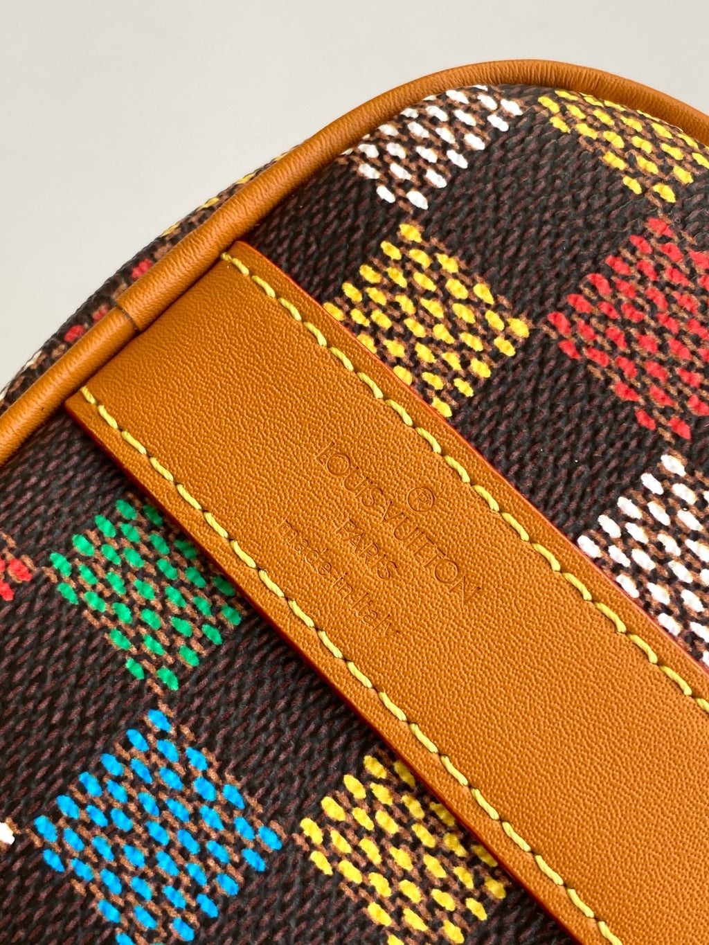 LV 25S KEEPALL BANDOULIÈRE BAG 25 IN MULTIPLE LV VERT DAMIER EBENE CANVAS