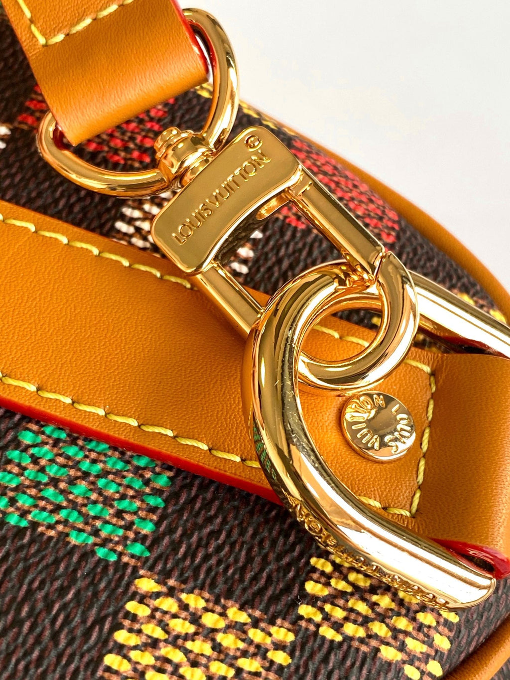 LV 25S KEEPALL BANDOULIÈRE BAG 25 IN MULTIPLE LV VERT DAMIER EBENE CANVAS