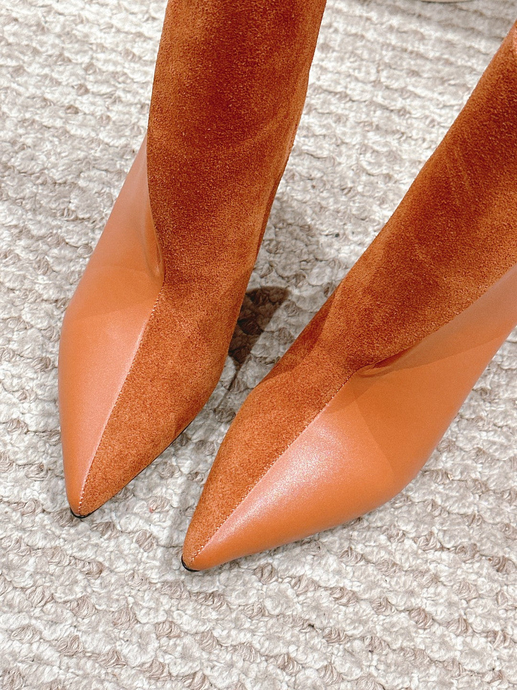 HILONA 6 CM ANKLE BOOTS IN BRONZE BROWN CALFSKIN AND SUEDE