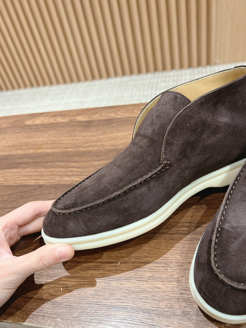 LP OPEN WALK LOAFERS ASH BROWN SUEDE