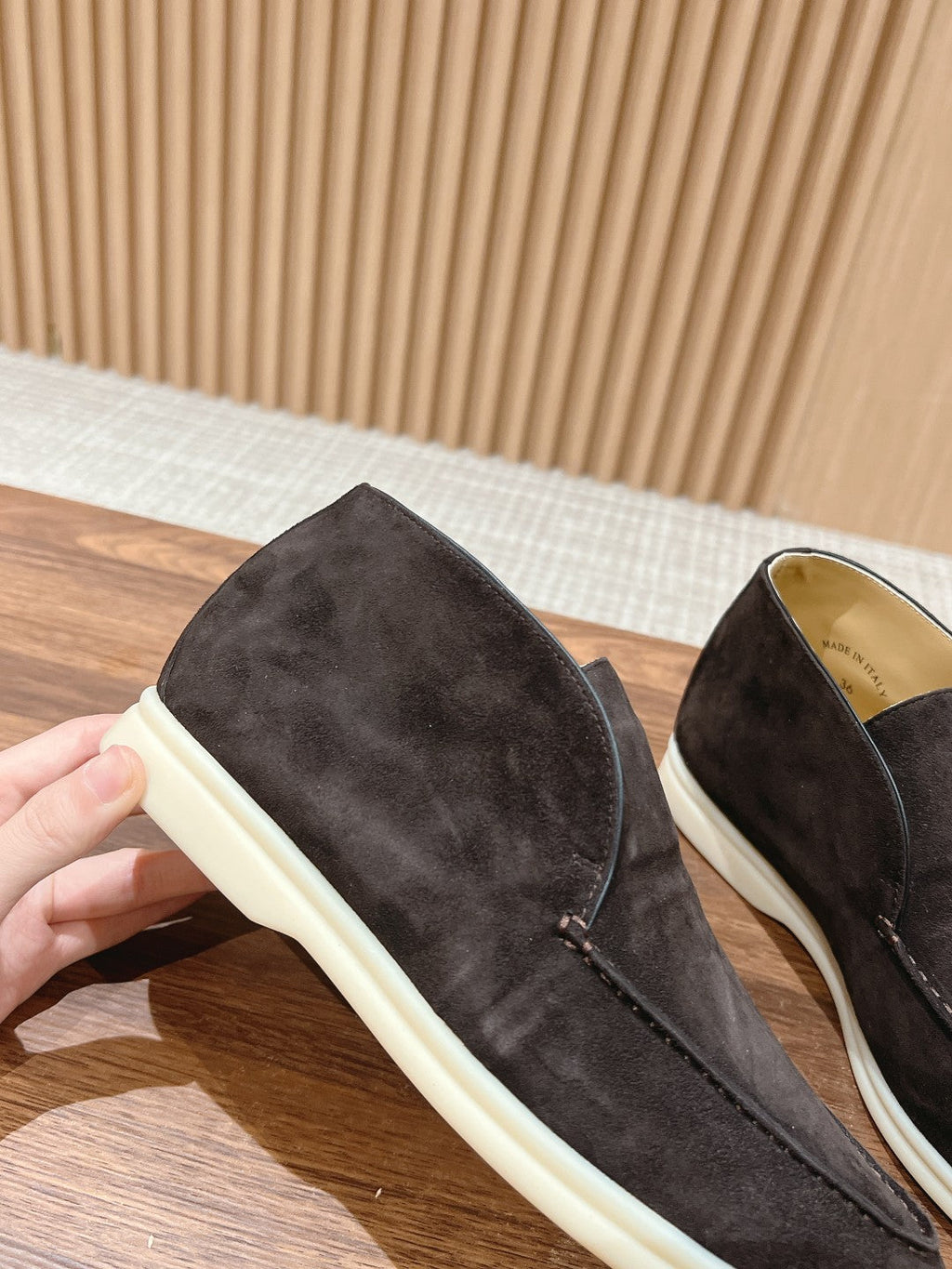 LP OPEN WALK LOAFERS CHARCOAL SUEDE