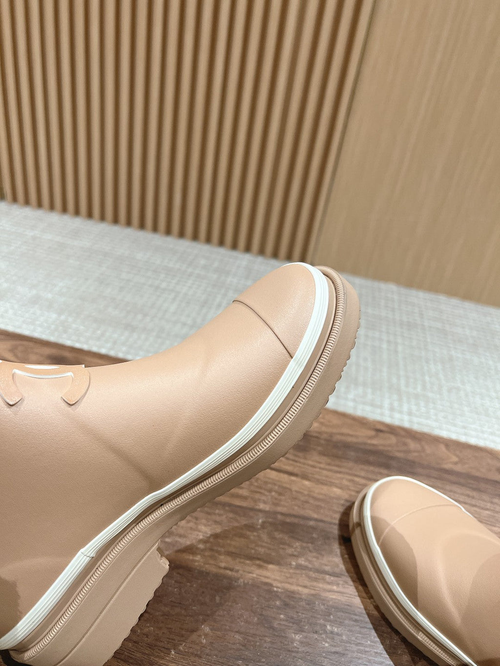 CC RAIN BOOTS BEIGE CREAM TPU