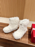 VIV' RANGERS SHEARLING ANKLE BOOT IN WHITE SHEEPSKIN