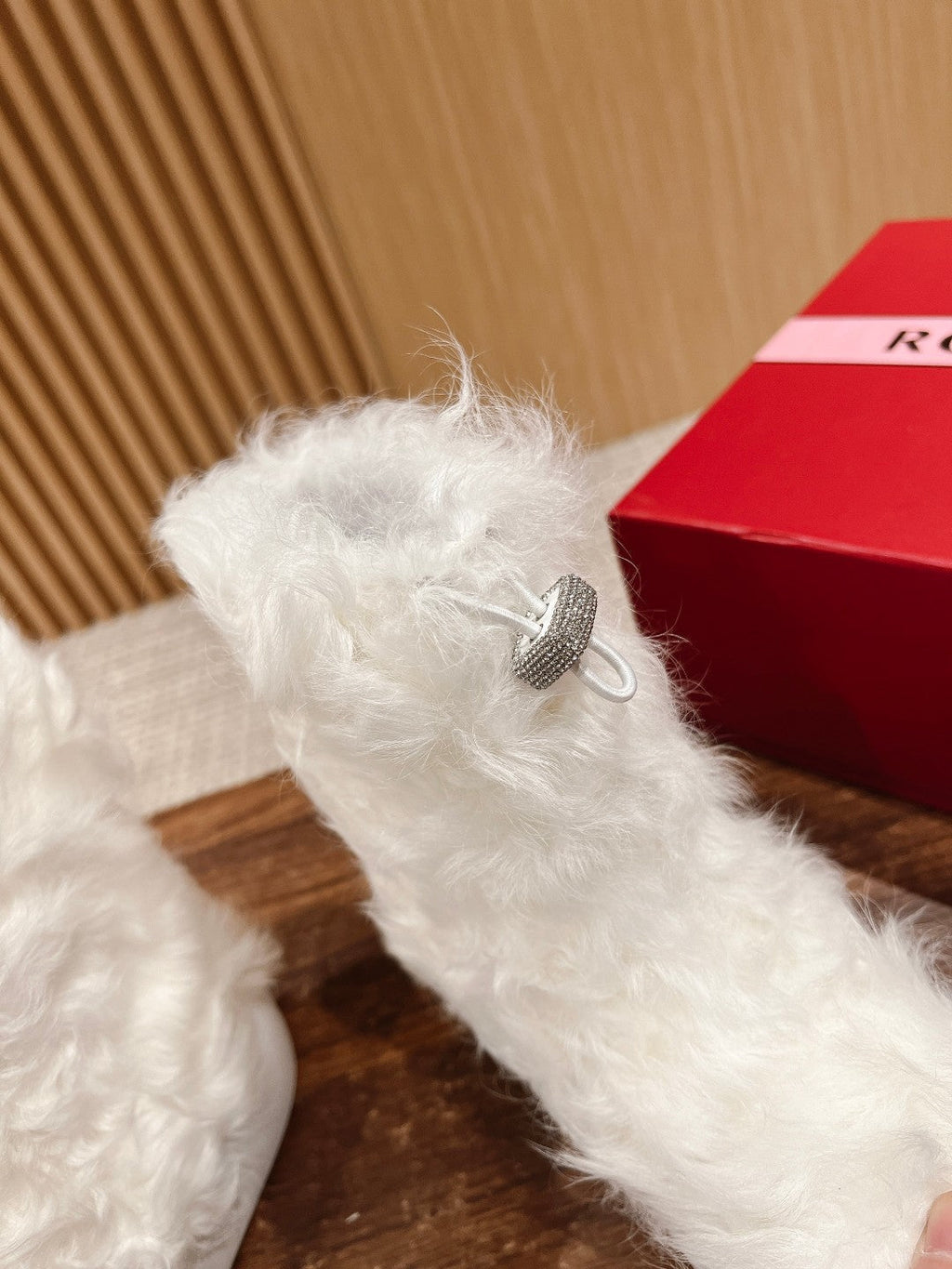 VIV' RANGERS SHEARLING ANKLE BOOT IN WHITE SHEEPSKIN