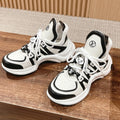 LV ARCHLIGHT SNEAKER IN WHITE MIX BLACK EMBOSSED CALFSKIN 101058